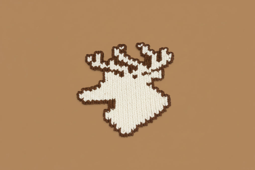 Deer Chunky Knit Blanket