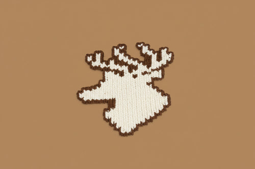 Deer Chunky Knit Blanket