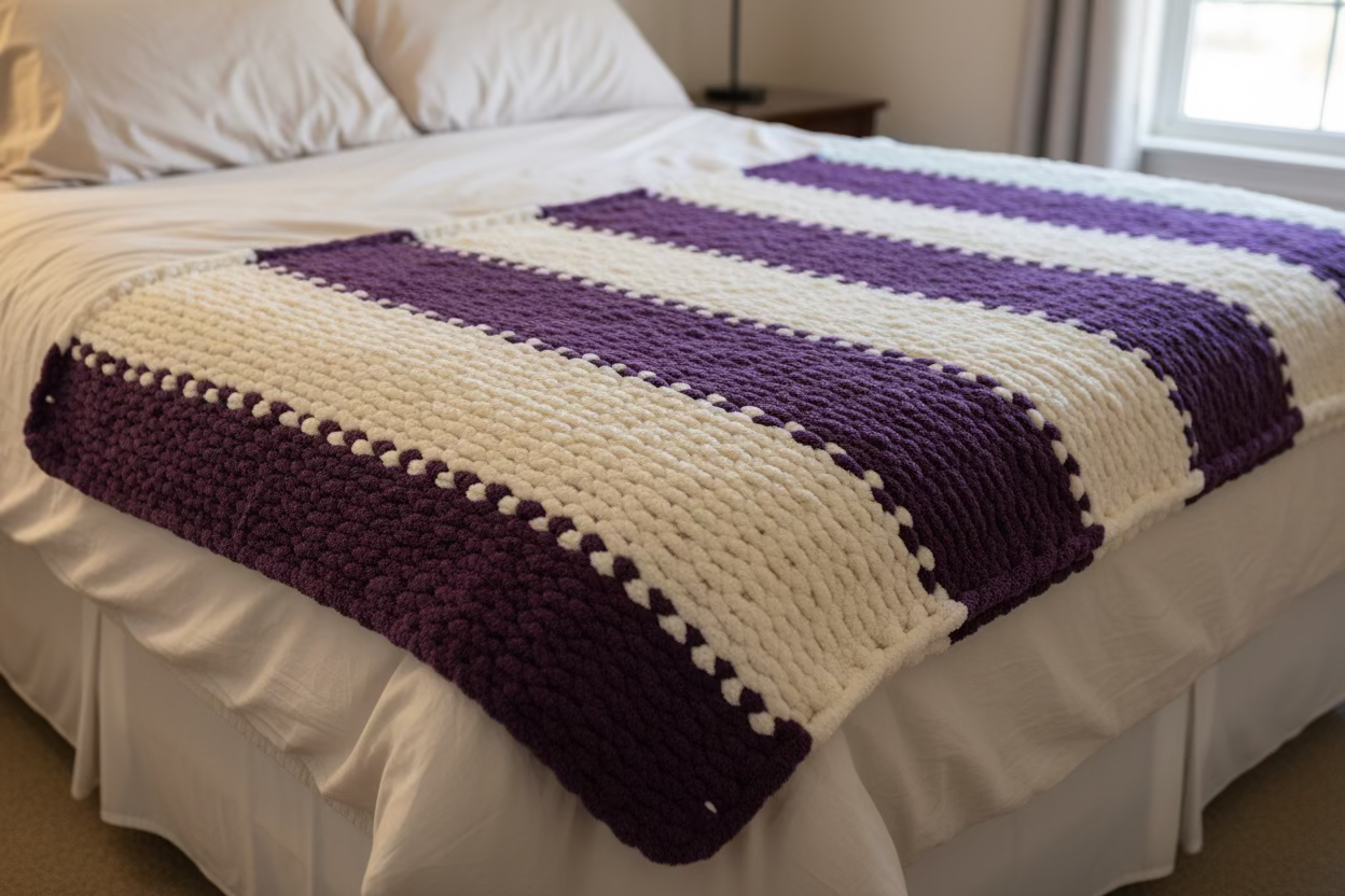 Customized Chunky Knit Blanket