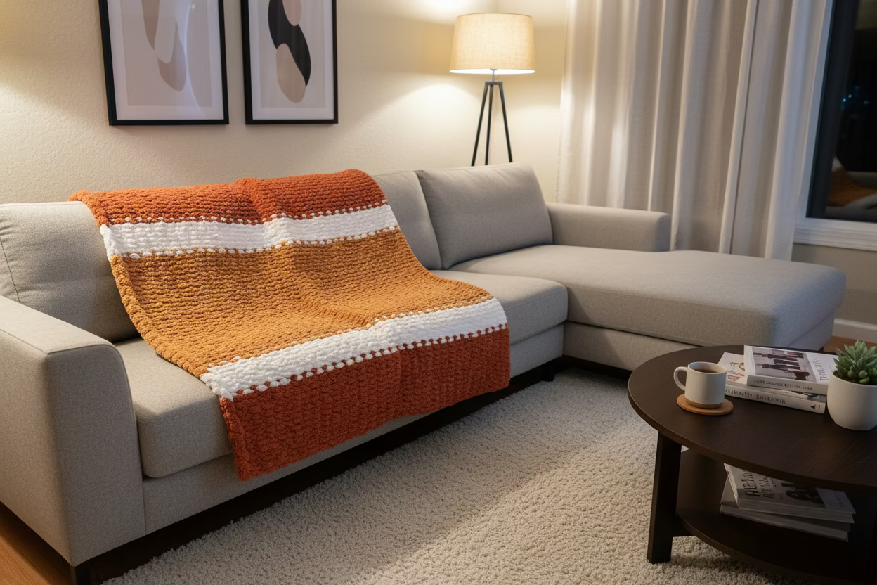 Customized Chunky Knit Blanket